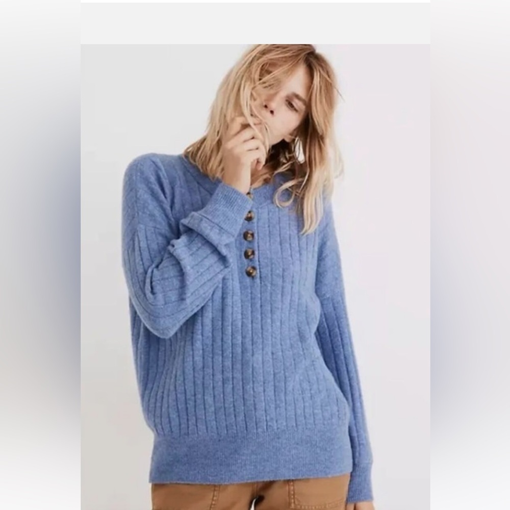 Madewell coziest yarn Henley sweater
